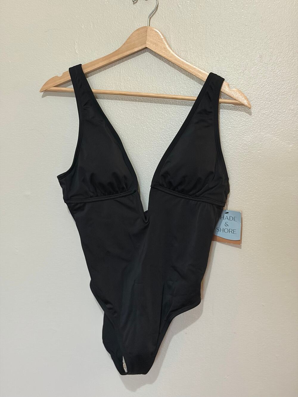 Black One Piece Swimsuit with Tie, Shade & Shore